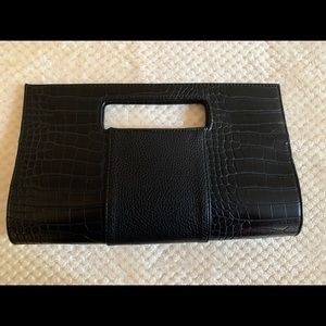 Crocodile leather style clutch purse